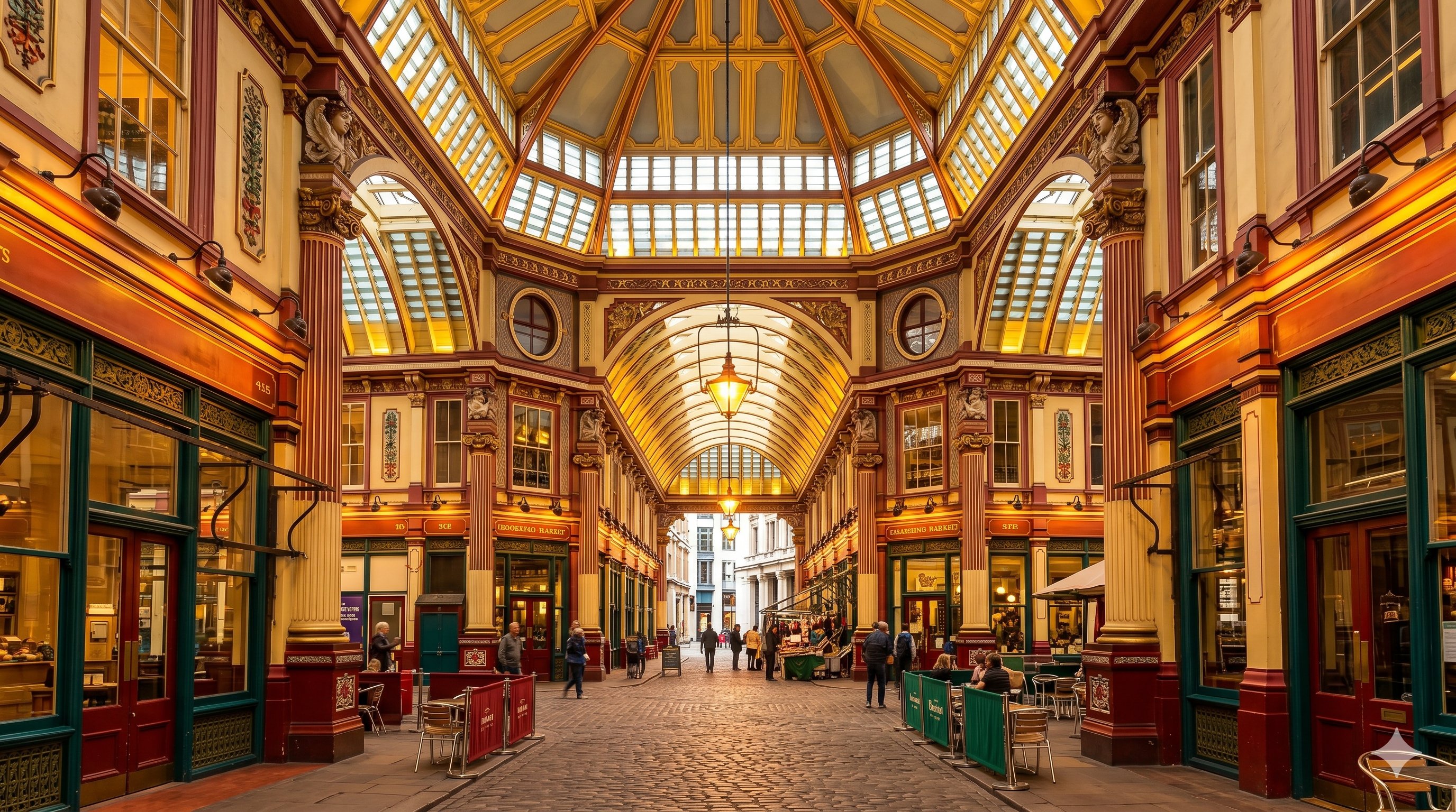 Prestige and Co — Leadenhall Market interior, City of London